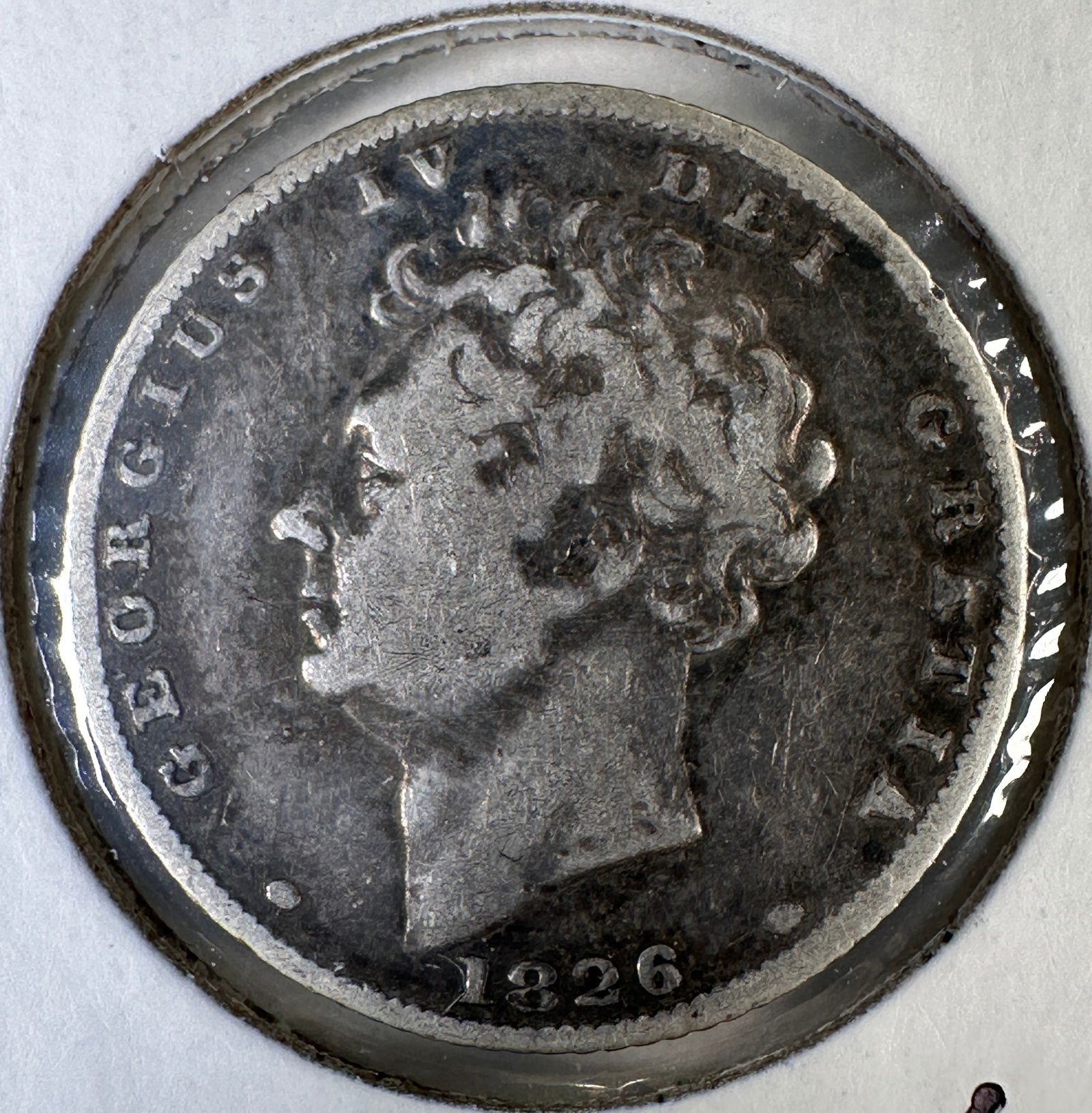 1826 Great Britain 6 Pence .925 Silver Coin - George IV (1 of 2)