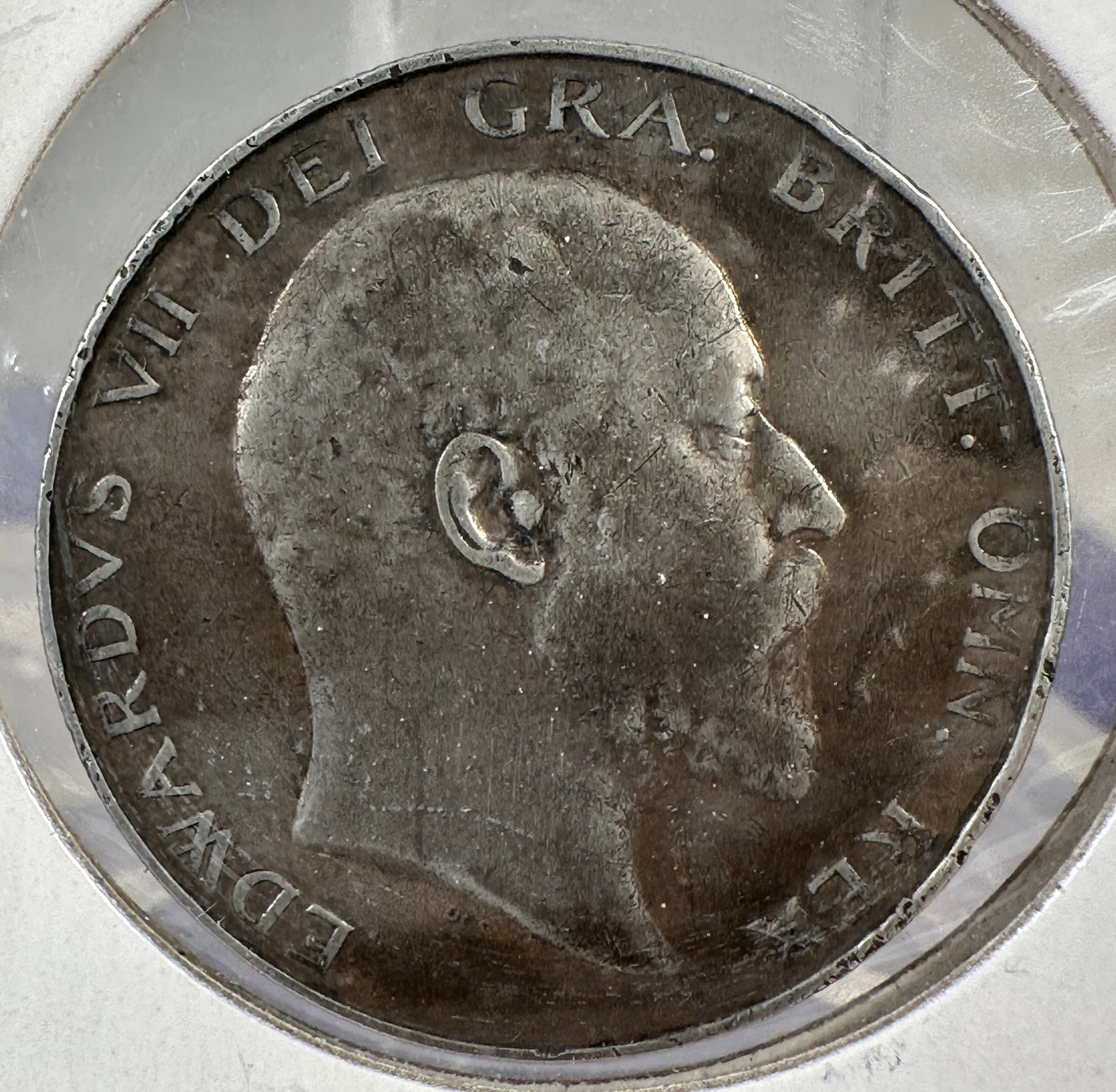 -*1909 Great Britain 1/2 Crown .925 Silver Coin - Edward VII: Item(s) as titled. Ungraded; condition varies. See images.