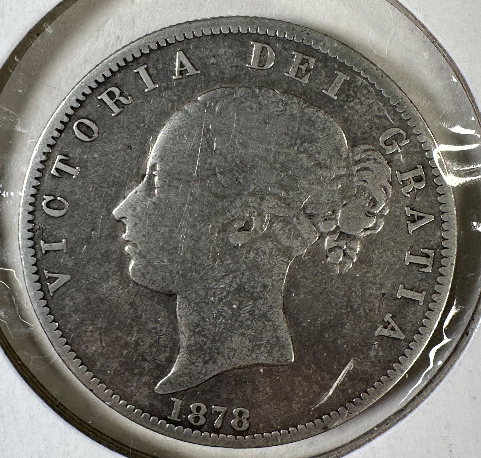 1878 Great Britain Half Crown .925 Silver Coin - Victoria (1 of 2)