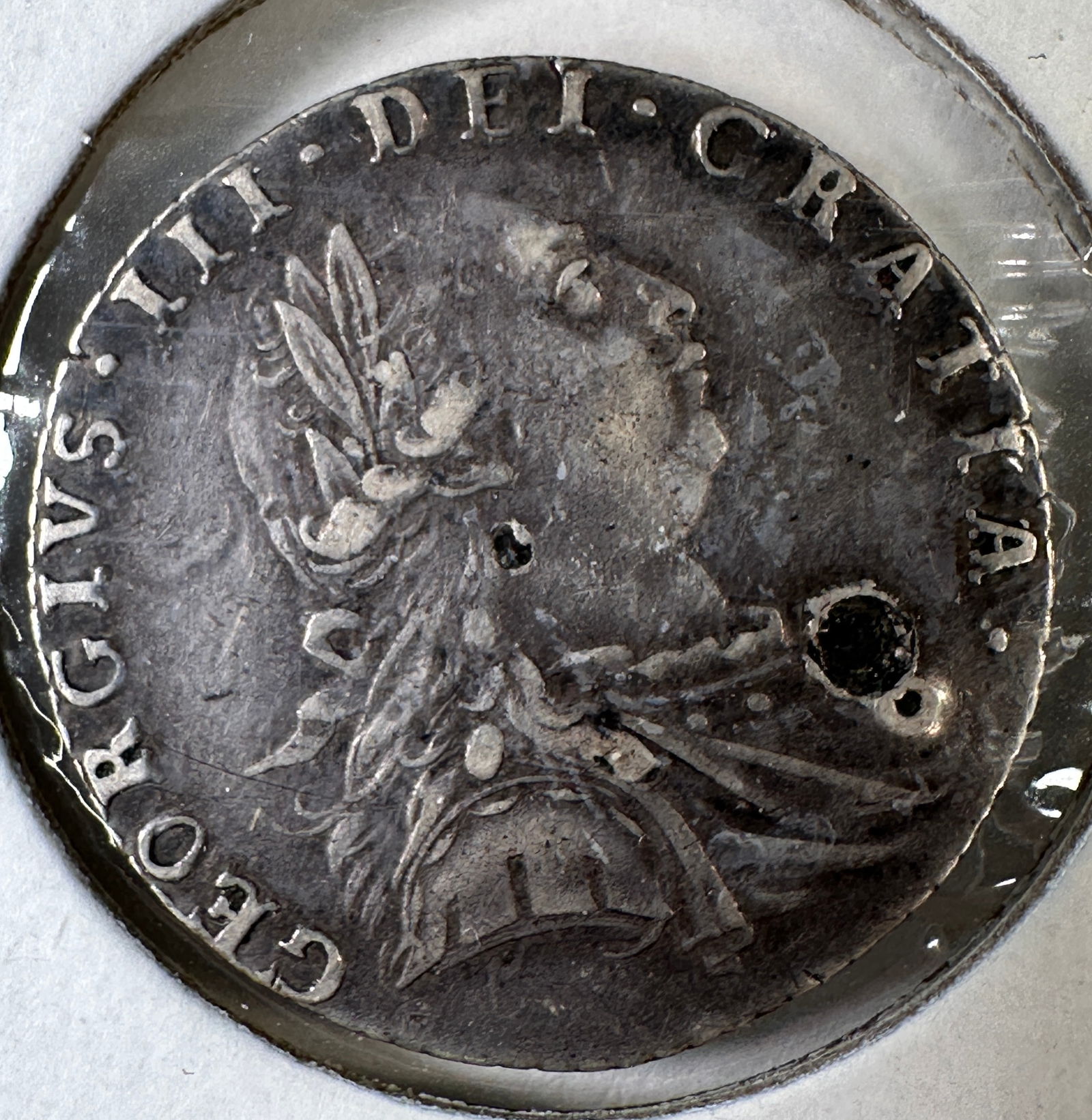 -*1787 Great Britain 6 Pence .925 Silver Coin - George III (1 of 2)