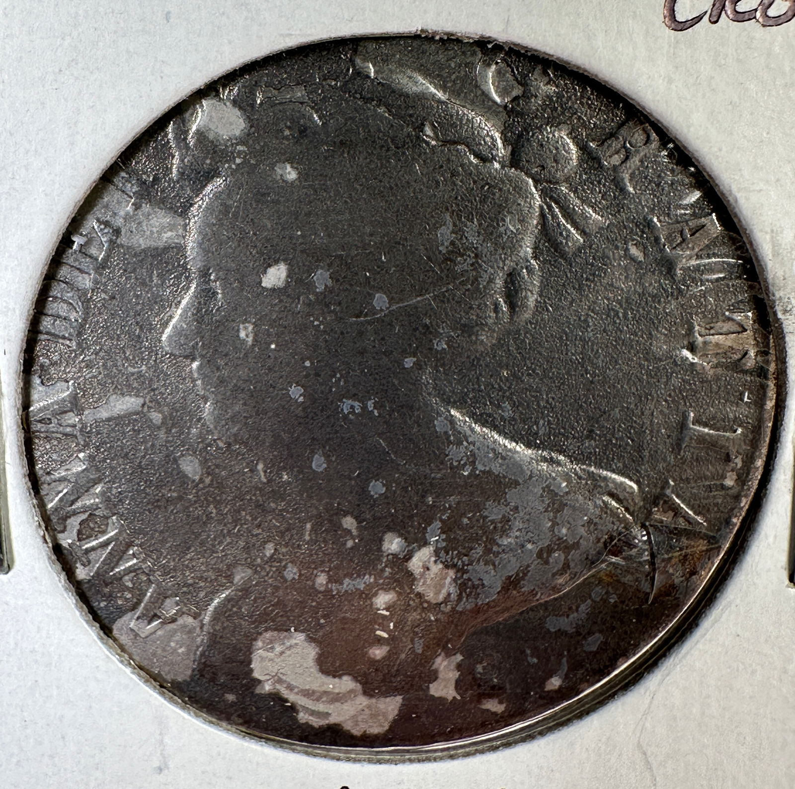 1707 Great Britain Half Crown .925 Silver Coin - Queen Anne (1 of 2)