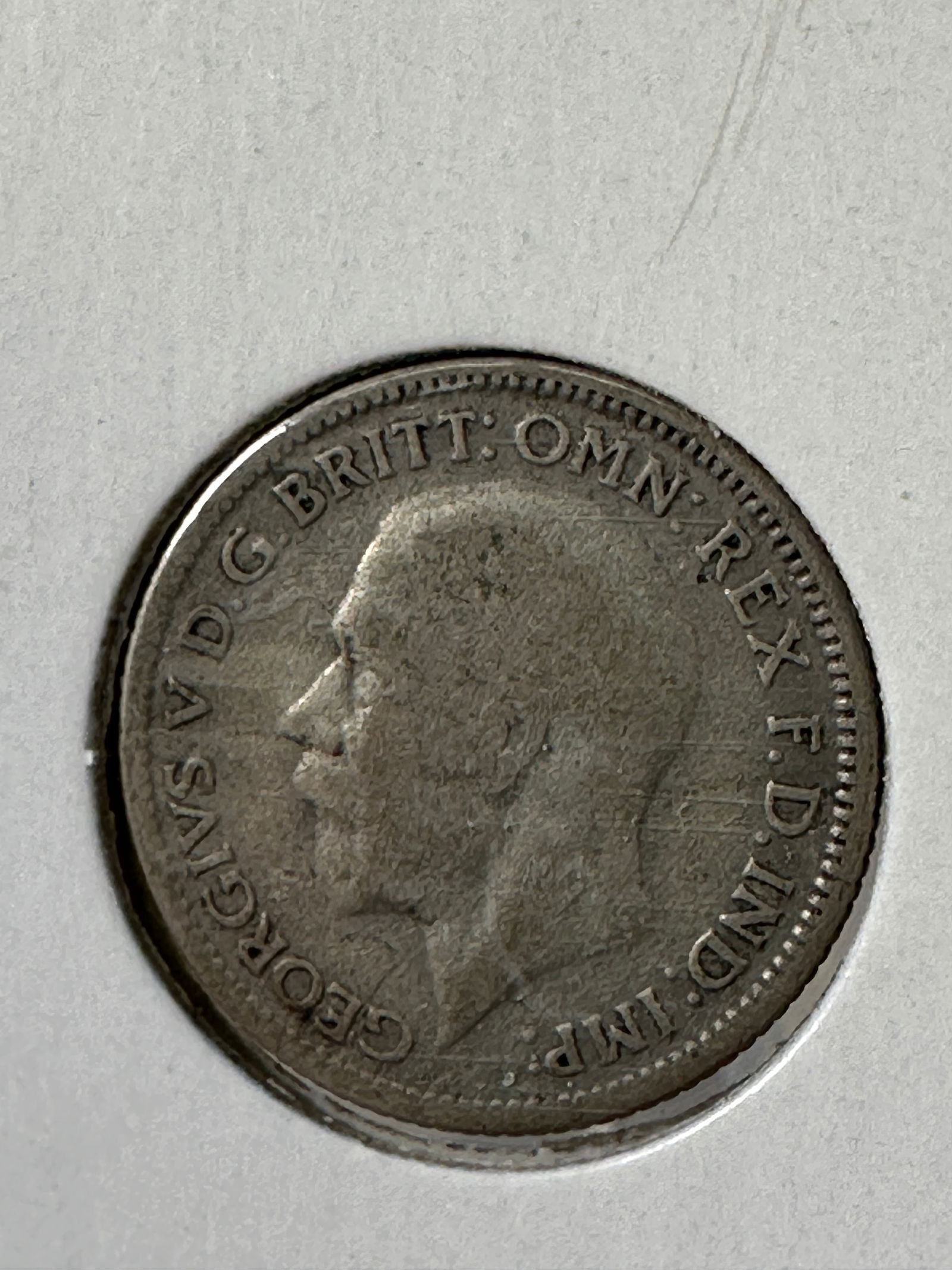 1929 Great Britain Six Pence .500 Silver Coin - George V (1 of 2)