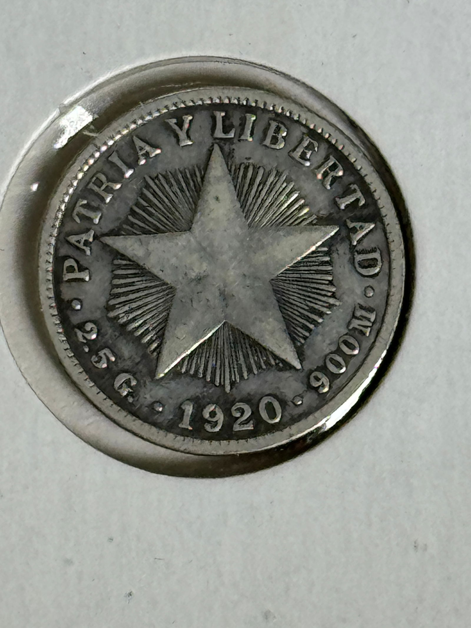 1920 Cuba First Republic 10 Centavos .900 Silver Coin (1 of 2)