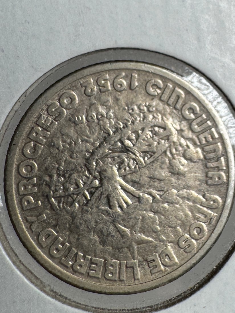 1952 Cuba 10 Centavos .900 Silver Coin - 50 Years of Liberty (1 of 2)
