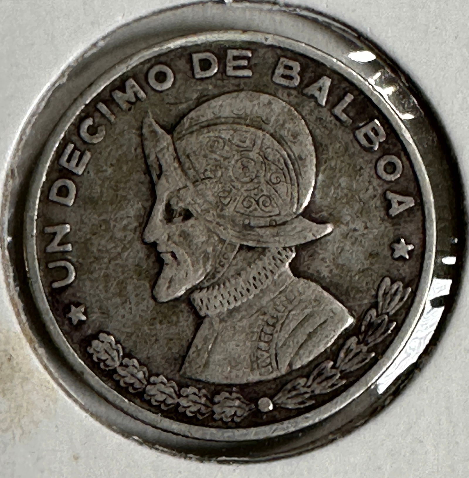 1961 Panama 1/10 Balboa .900 Silver Coin - Vasco NÃºÃ±ez de Balboa (1 of 2)