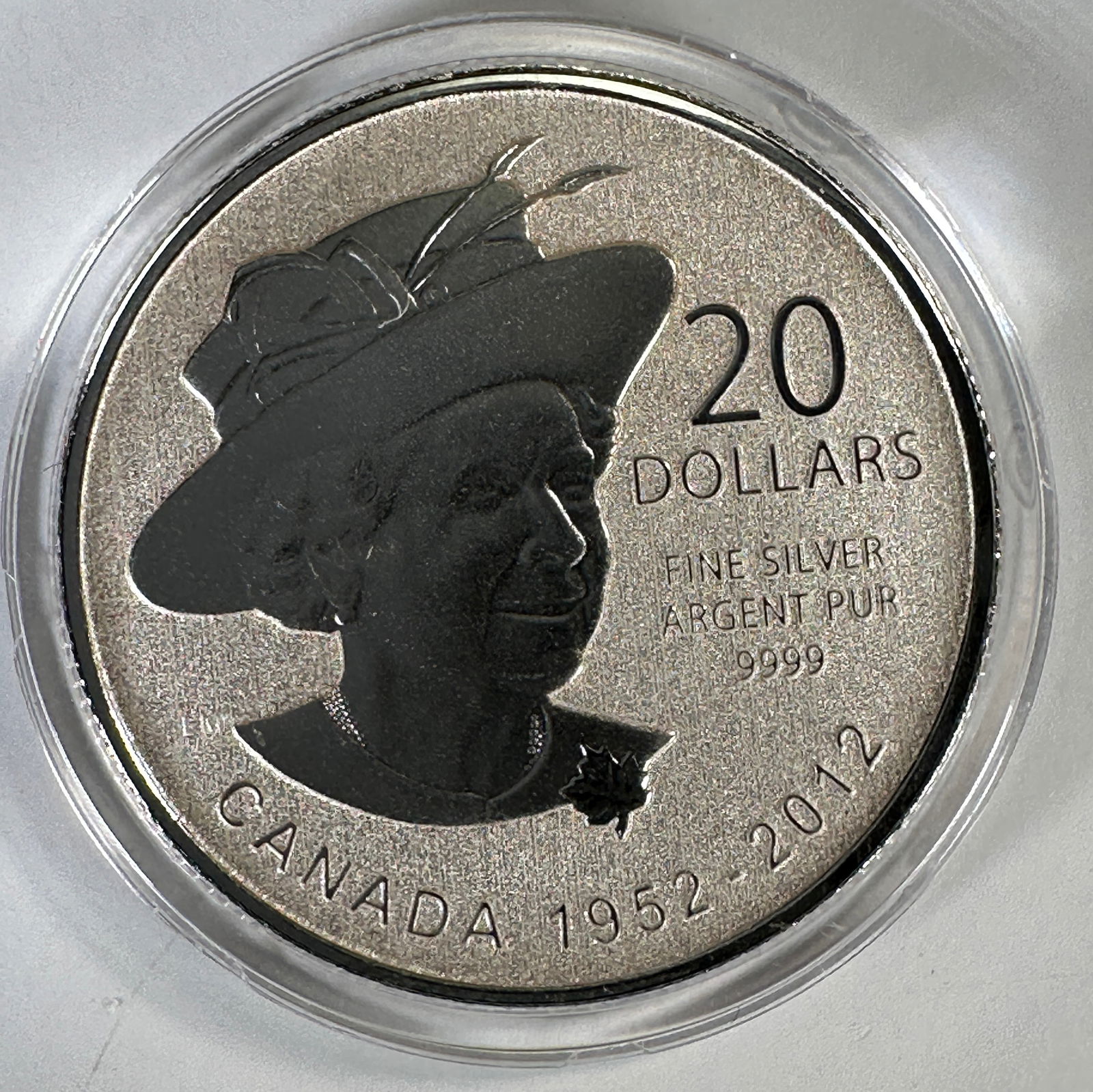 -*2012 Canada $20 Fine .999 Silver Coin - Queen Elizabeth II (1 of 2)