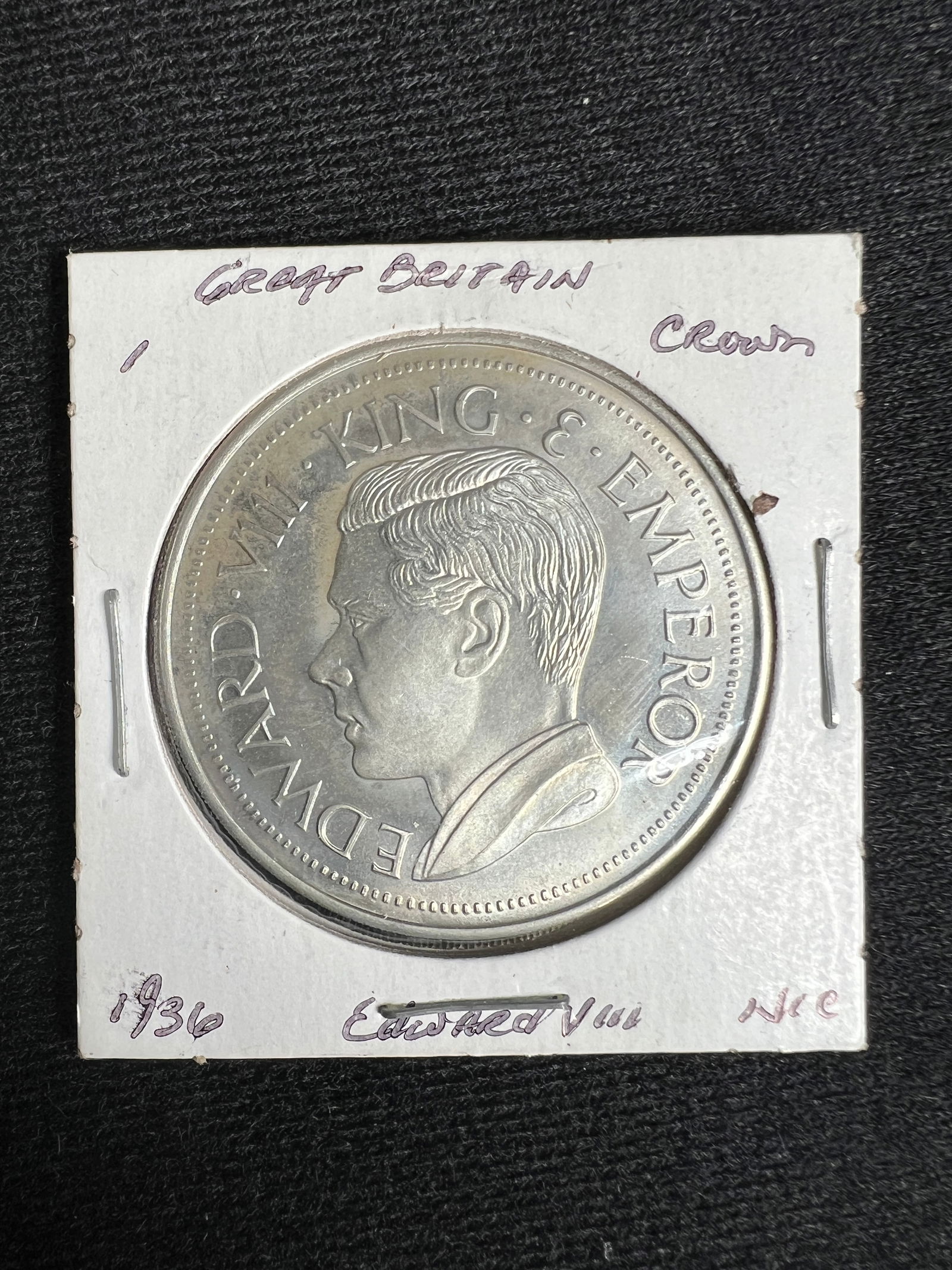 1936 Great Britain 1 Crown Silver Coin - Edward VIII (1 of 2)