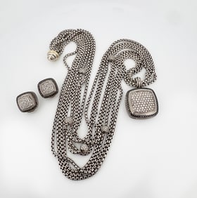 David Yurman Necklace and Earrings Set