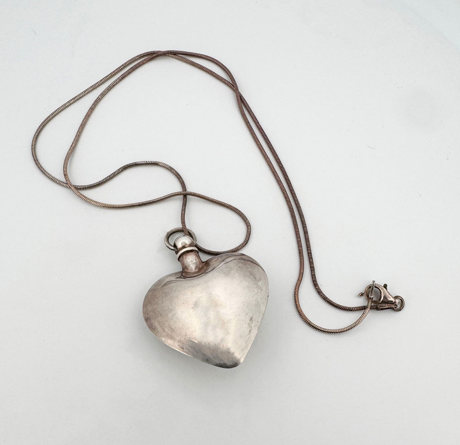 Sterling Heart Perfume Bottle Necklace (1 of 2)