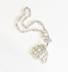 Crystal Bead Necklace with Tassel