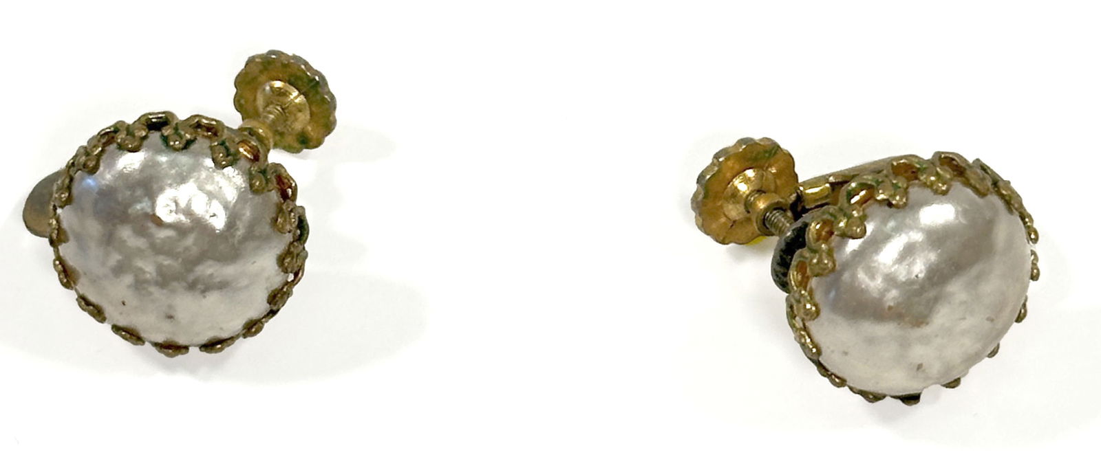 Miriam Haskell Large Faux Pearl Necklace and Earring Set - 3