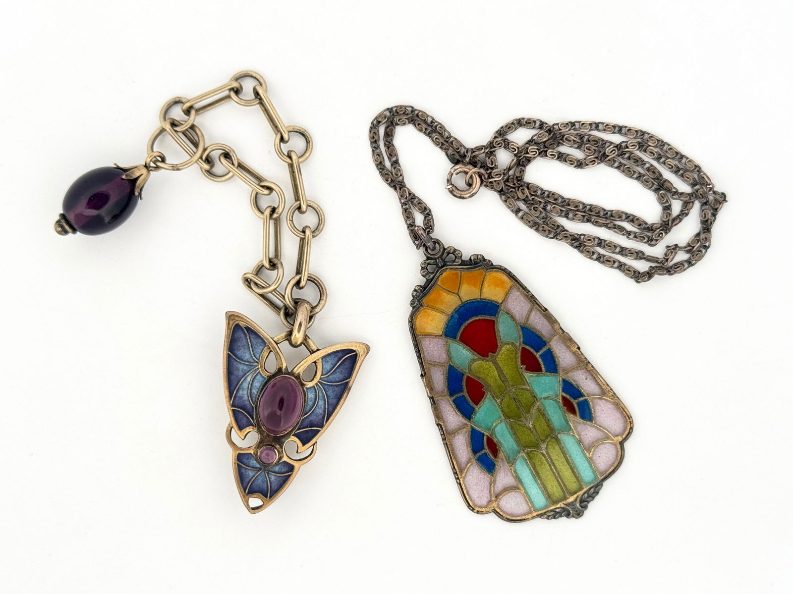 Silver Jewelry: Enamel & Plique a Jour:  23.3g