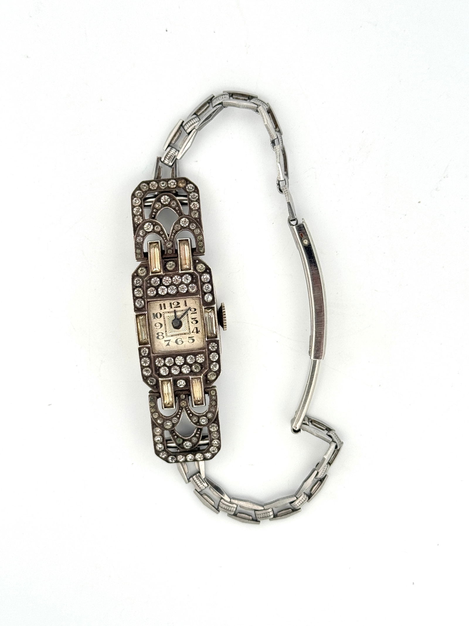 German Silver Watch: 20.4gmax band 7.5"