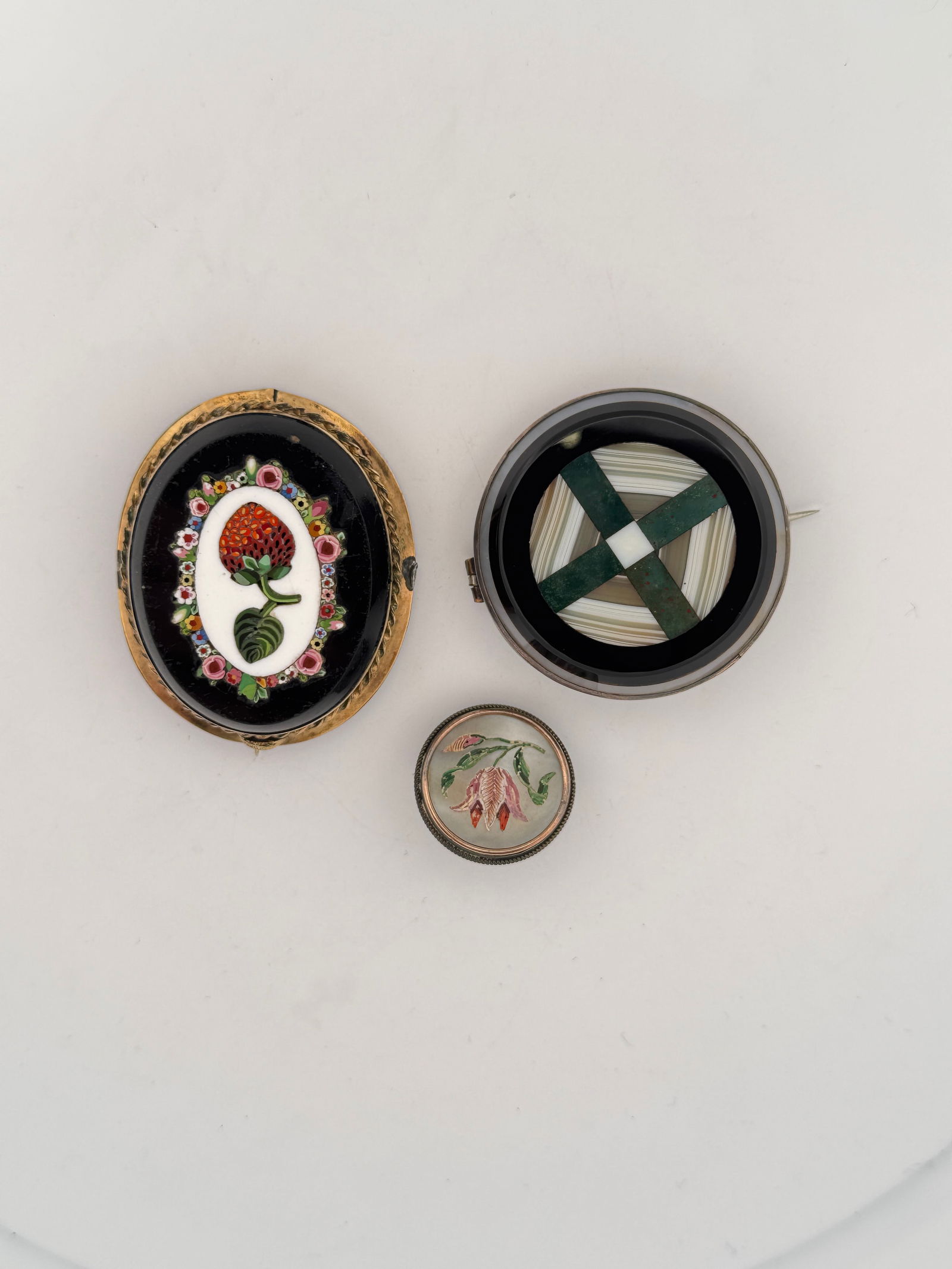 Three Micro Mosaic Brooches - 4