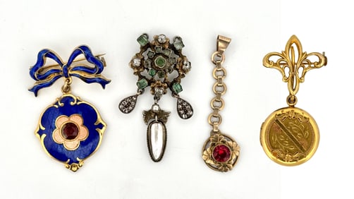 Four Antique Pendants