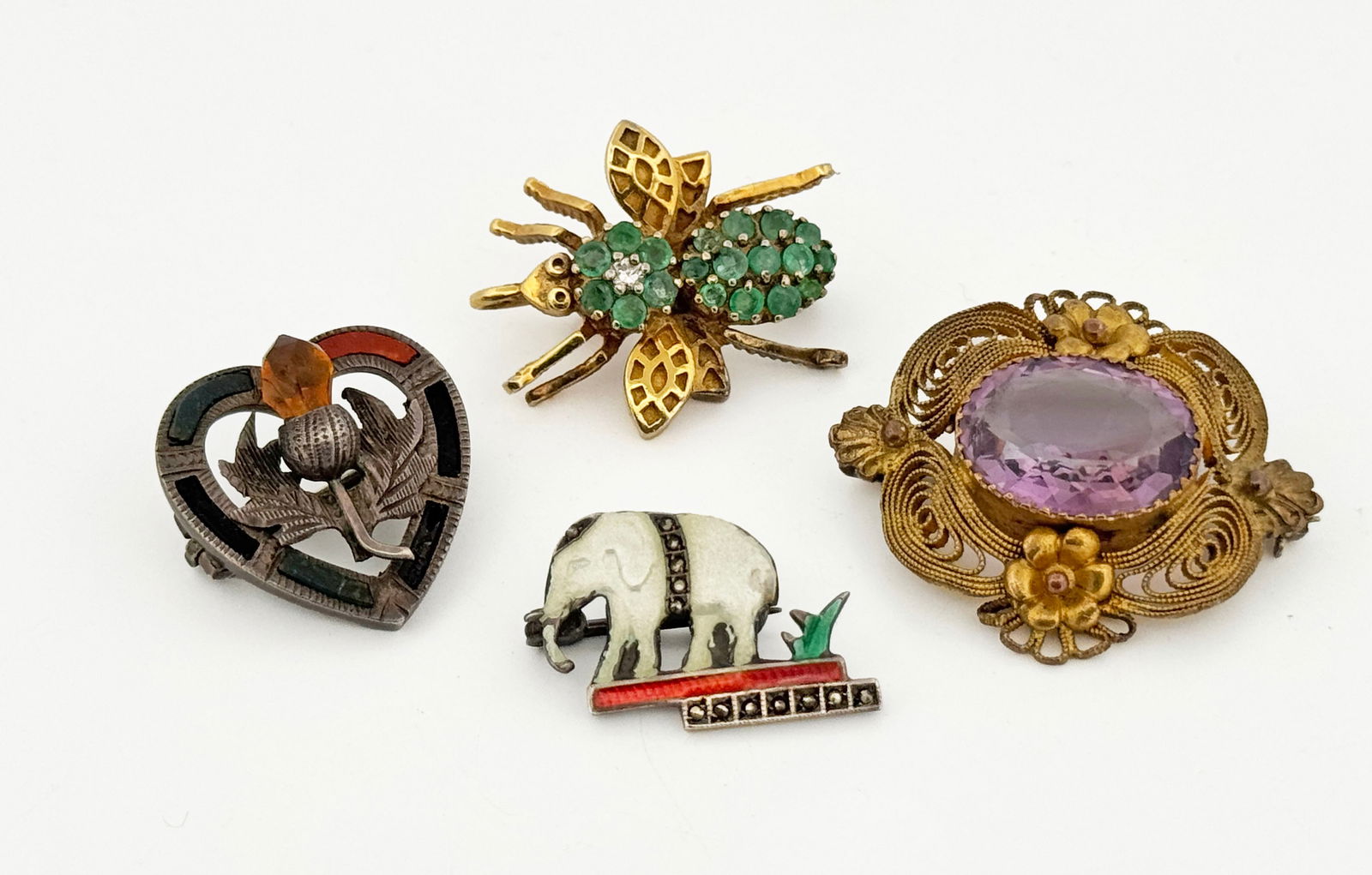 Four Silver Brooches (1 of 6)