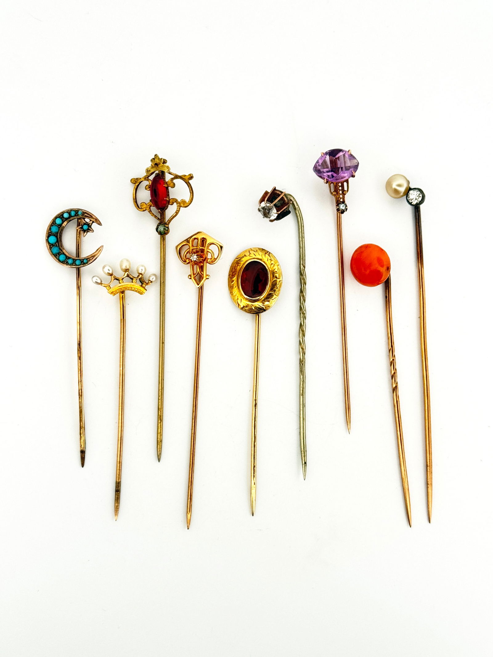 Nine Gold Stick Pins (1 of 3)