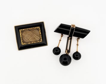Two Victorian Mourning Brooches