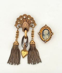 Two 14k Victorian Brooches