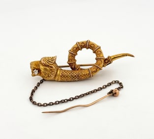 14k Etruscan Revival Brooch