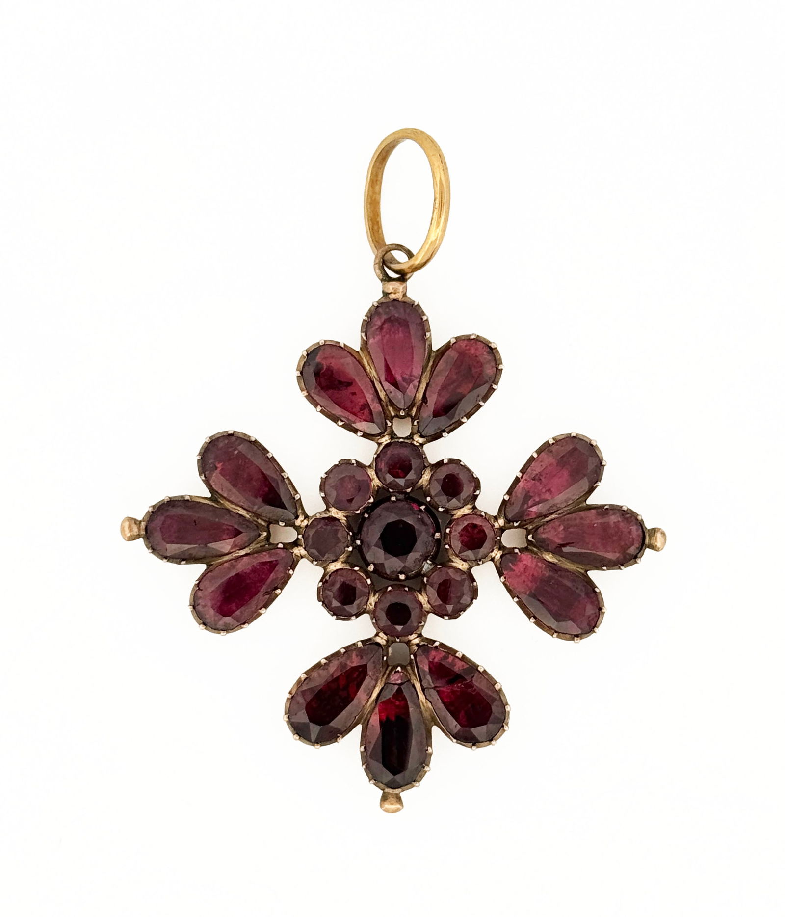 Georgian Flat Cut Garnet Pendant (1 of 4)