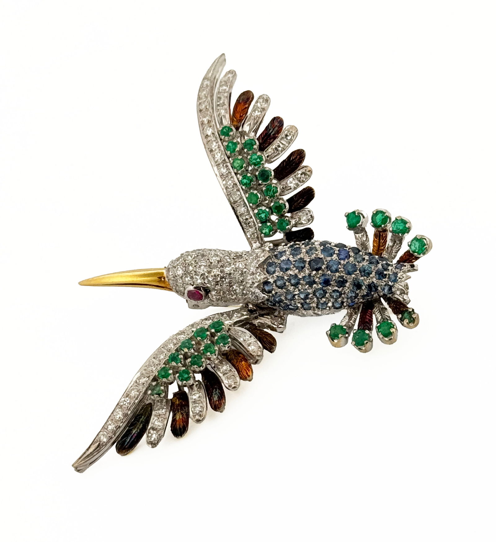 18k Hummingbird Brooch (1 of 5)