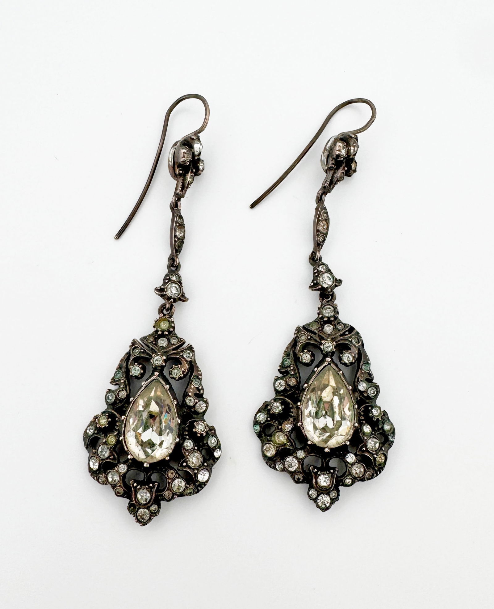 Silver Paste Drop Earrings (1 of 3)