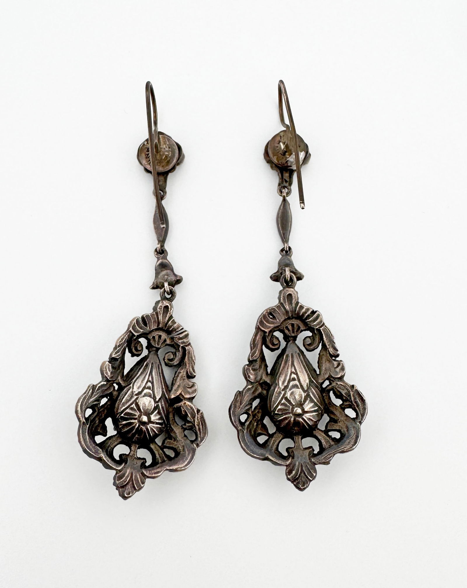Silver Paste Drop Earrings - 3