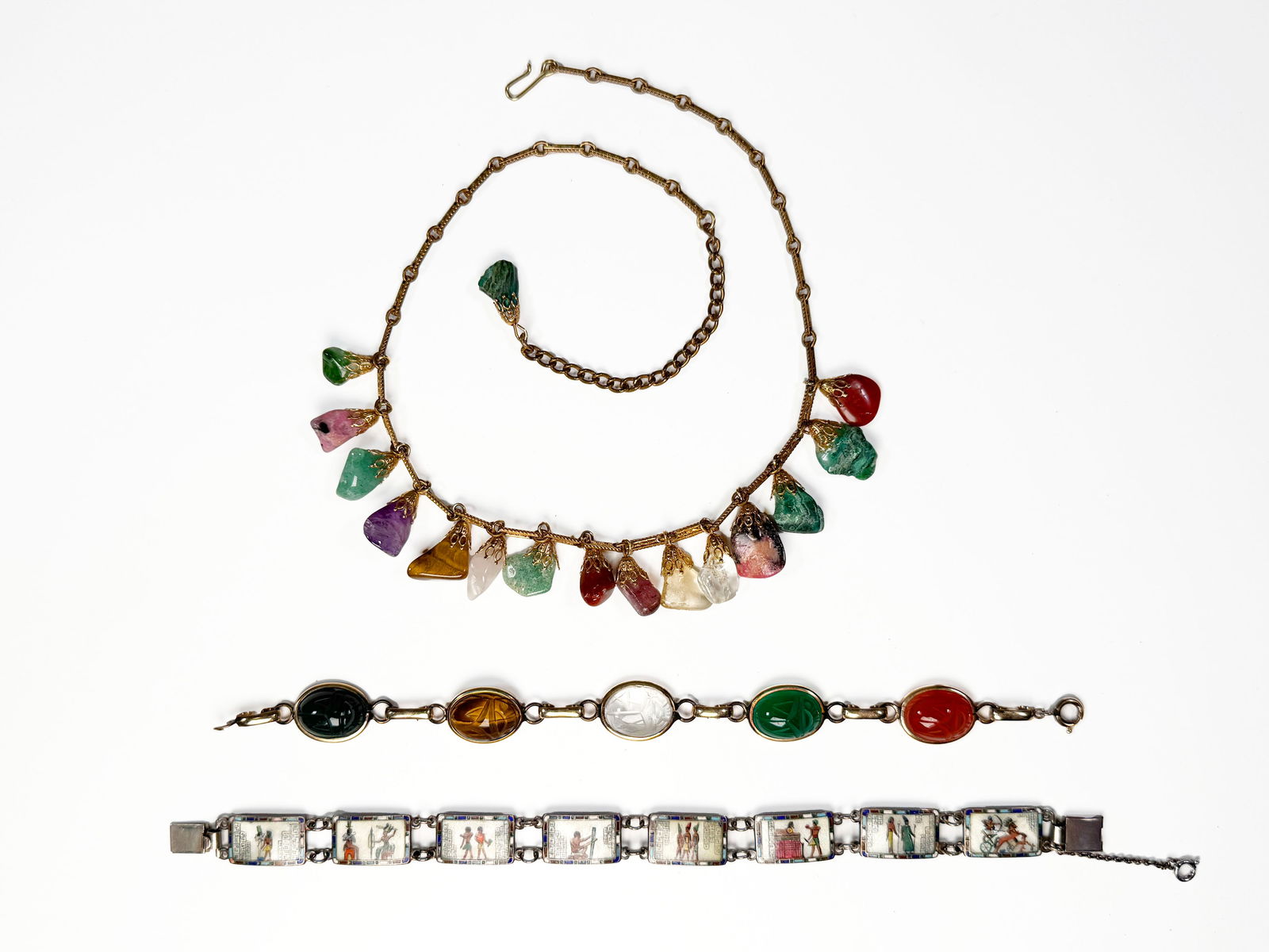 Multi-Stone Necklace & Two Bracelets (1 of 3)