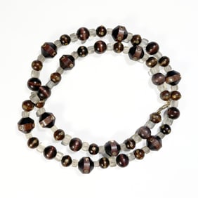 Wooden and Acrylic Beaded Necklace