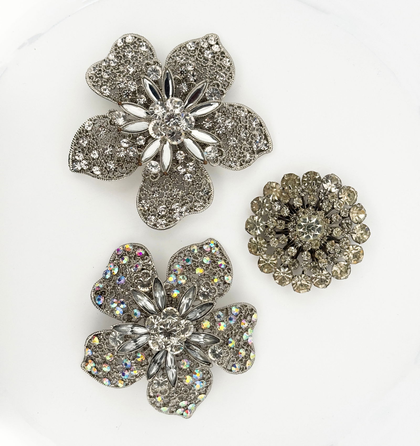 Three Rhinestone Brooches (1 of 3)