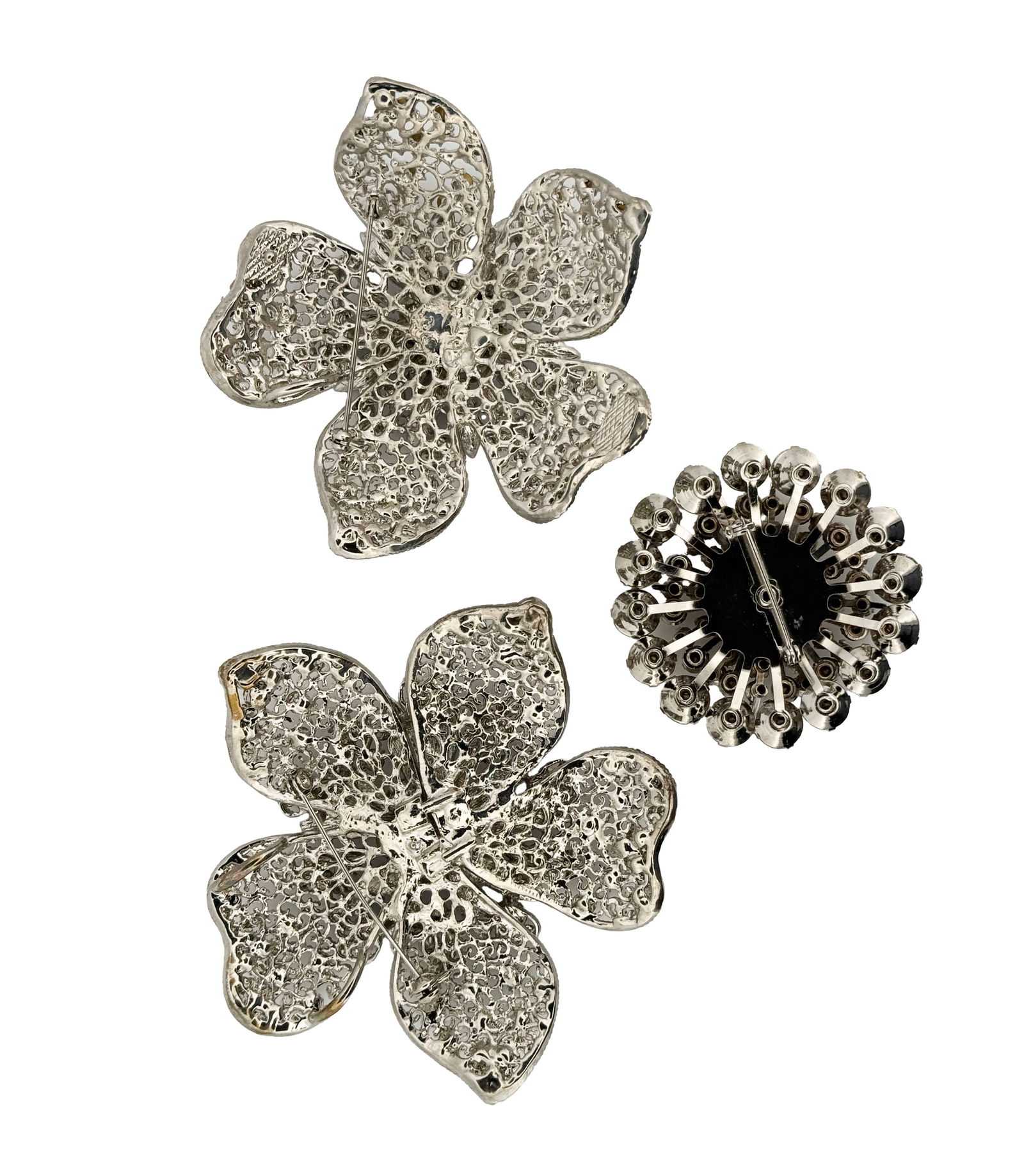 Three Rhinestone Brooches - 3