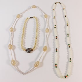 Two Beaded Necklaces and Bracelet