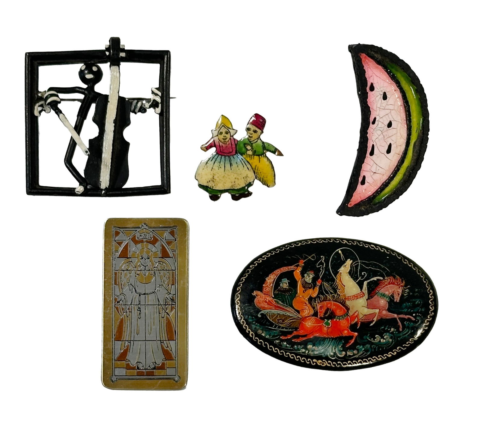 Group of Five Assorted Brooches (1 of 4)