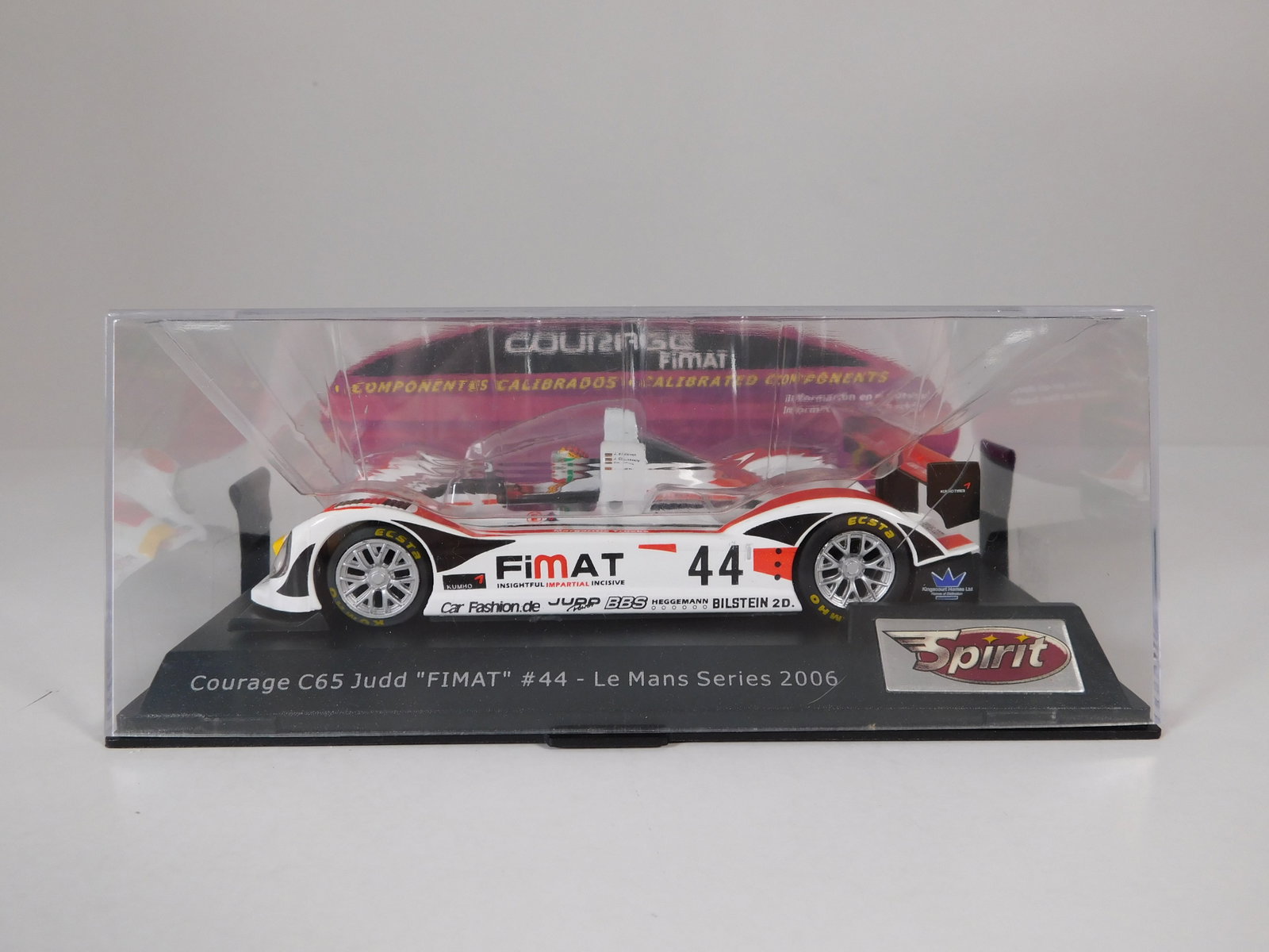 Spirit Courage C65 Judd FIMAT Le Mans Series 2006 #44: Courage C65 Judd FIMAT #44 Le Mans Series 2006 1/32 Slot Car. Reference #0601204, with original case. Weight: 7.6 oz.