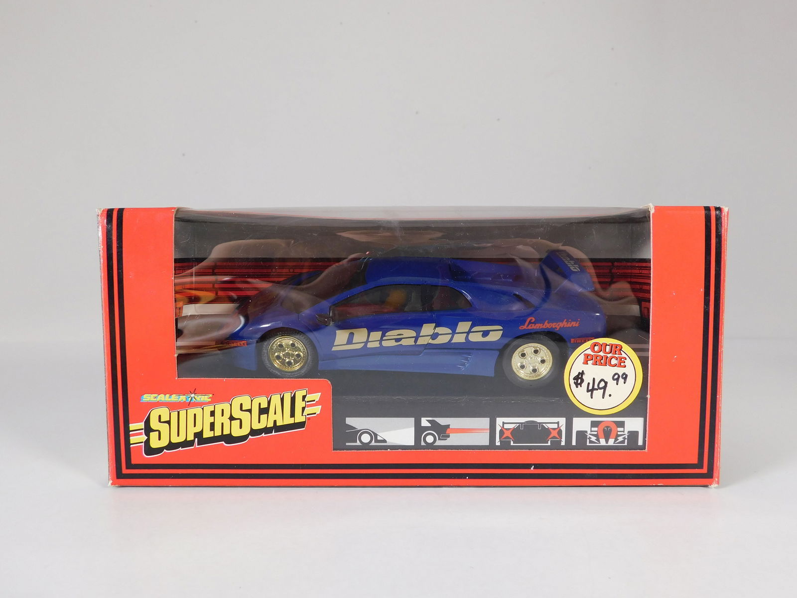 Scalextric SuperScale Lamborghini Diablo Racing Blue #12 (1 of 13)