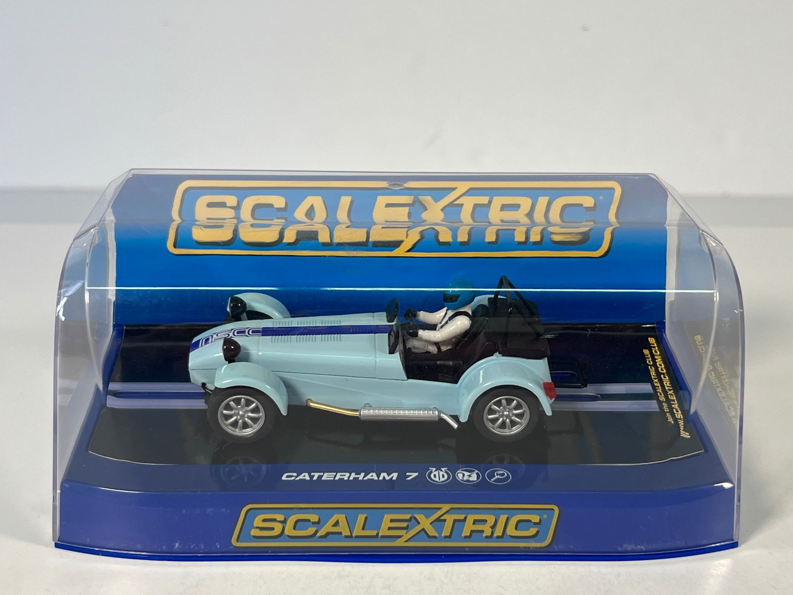 Scalextric C3439 Caterham 7 NSCC 2013 Slot Car - Limited Edition: Scalextric C3439 Caterham 7 NSCC 2013 slot car. Limited edition, number 45 of 72. 