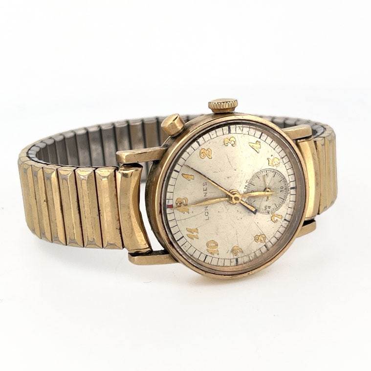 1950's Longines Monopusher Chronograph Wristwatch Serial 8189711 (#1) (1 of 8)