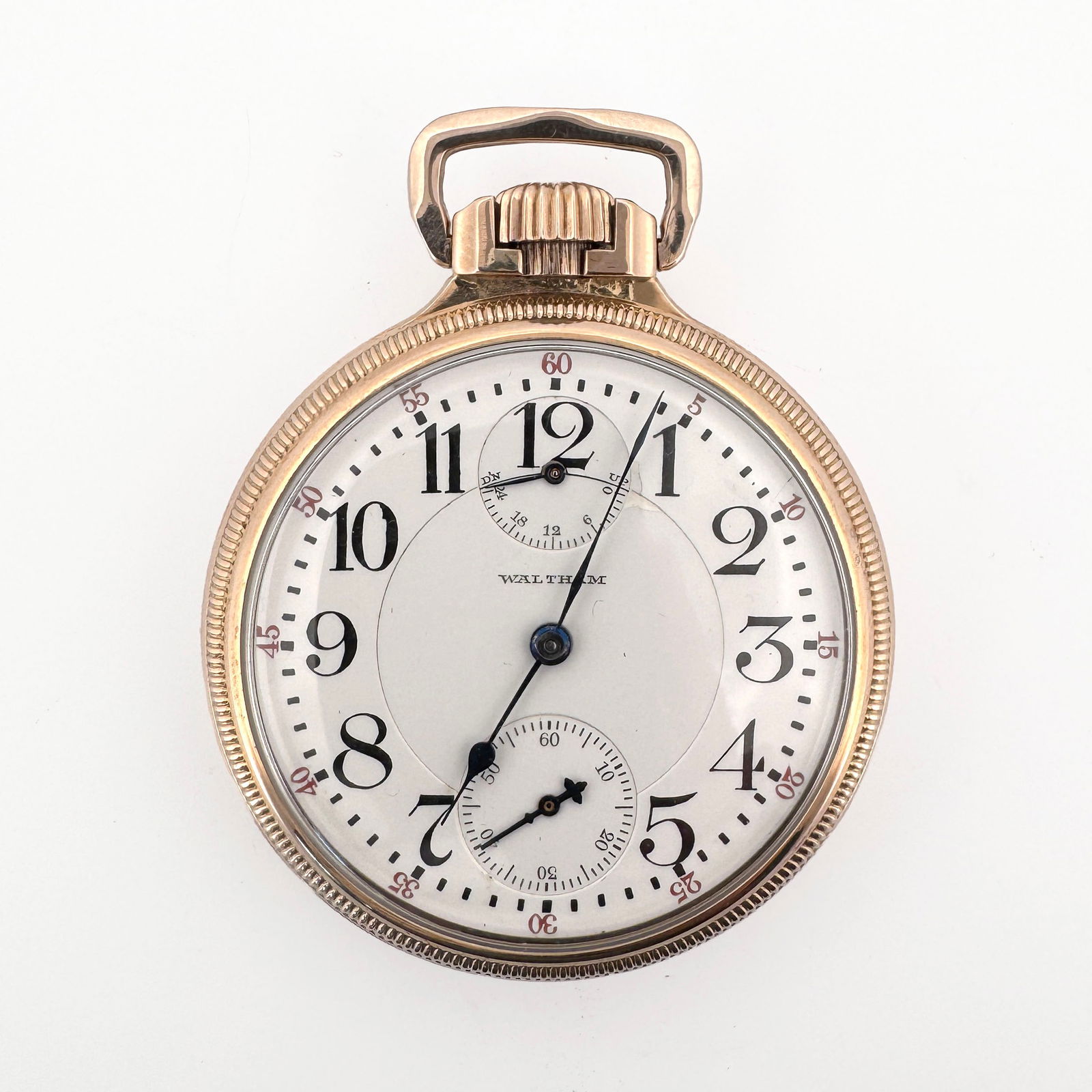 Waltham 16s Vanguard Grade 23j Pocket Watch, 10K Gold Filled with raised gold settings (1 of 3)