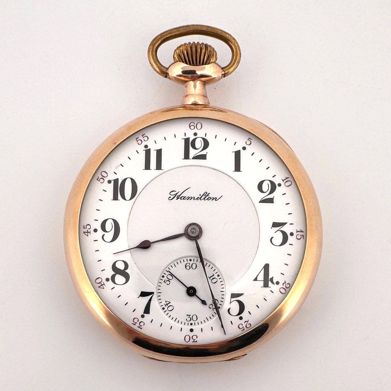 Hamilton 16s Openface Pocket Watch, Grade 974, 17j, Serial #817855 (1 of 6)
