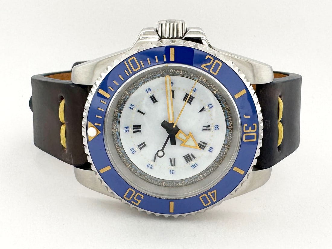 Custom Swiss Pocket Dial Conversion Automatic Diver Wristwatch (1 of 3)
