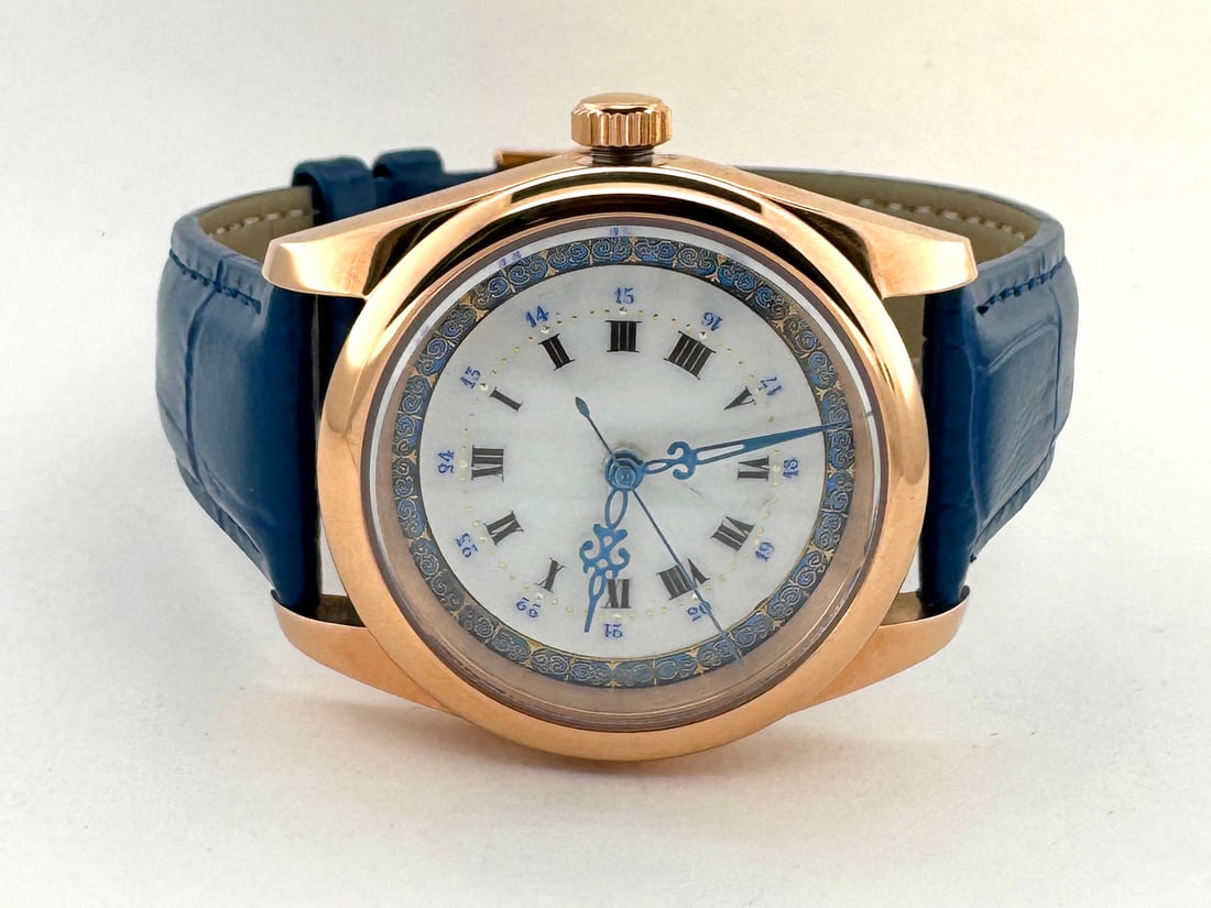 Swiss Pocket Dial Conversion Automatic Wristwatch in Rose Gold (1 of 4)