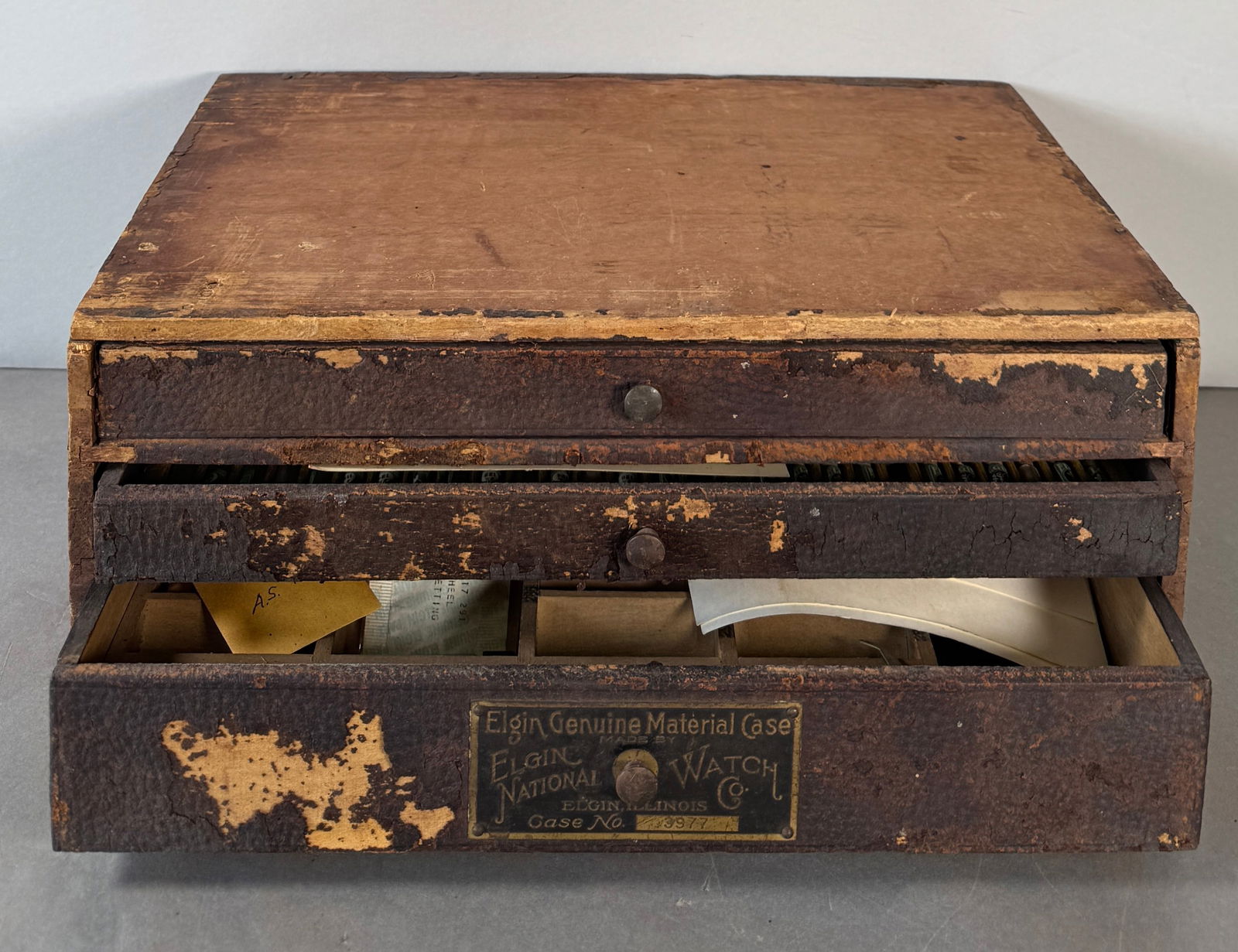 Vintage Elgin Watch Material Case with Drawers (1 of 5)