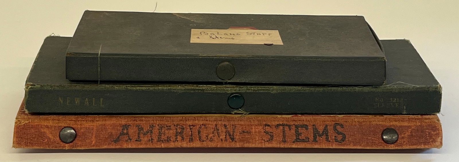 Vintage Balance Staffs, Tubes, Sleeves, and Stems - Elgin, Hamilton, Waltham: Collection of vintage watch parts, including balance staffs, tubes, sleeves, and stems. Assorted by brand: Elgin, Hamilton, Waltham, and Westfield. Parts are contained in original labeled boxes with