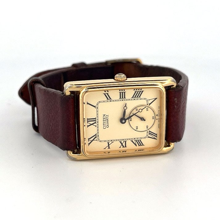 Citizen Quartz Rectangular Gold Tone Watch (1 of 5)