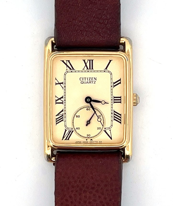 Citizen Quartz Rectangular Gold Tone Watch - 2