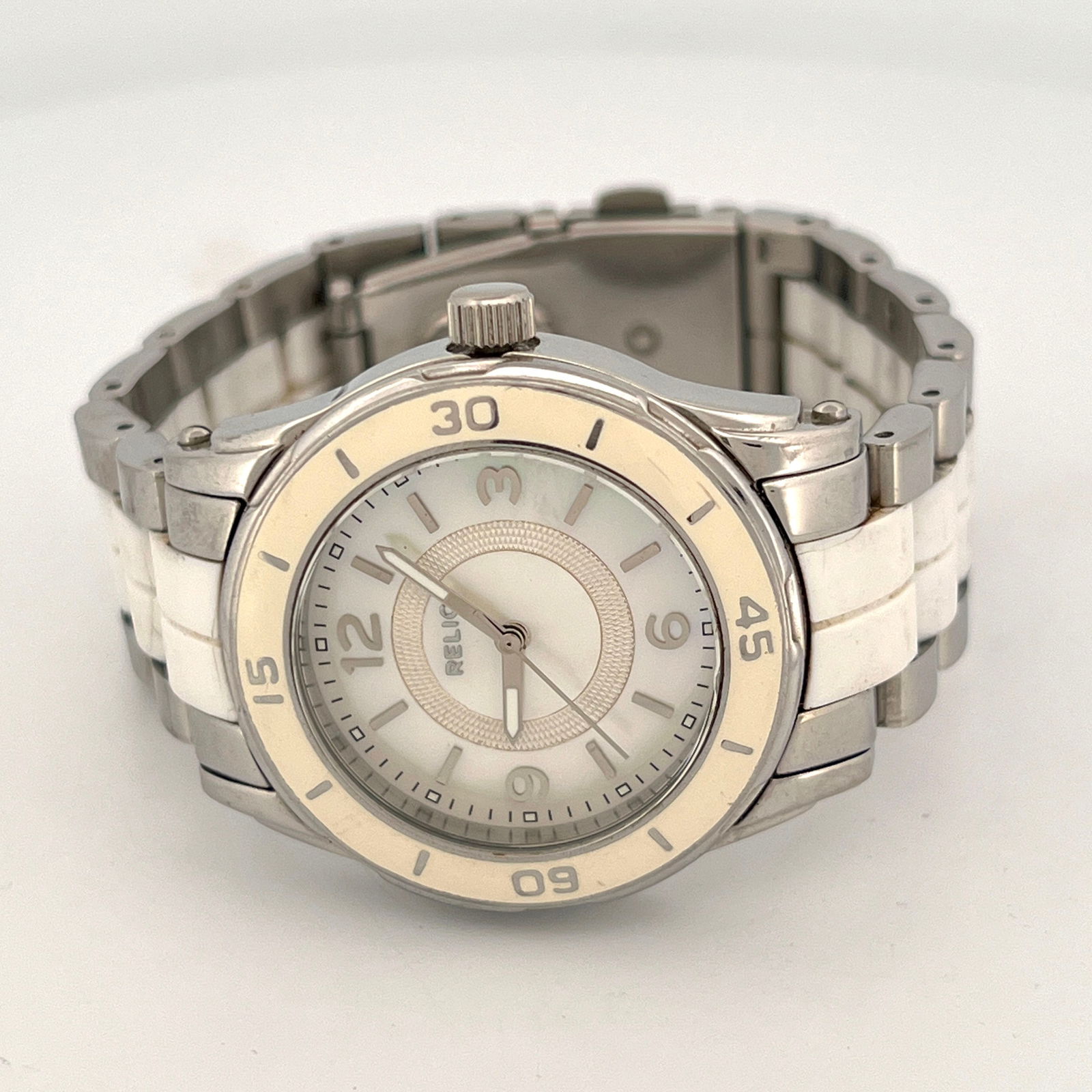 Relic ZR11883 Stainless Steel & Ceramic Watch (1 of 8)