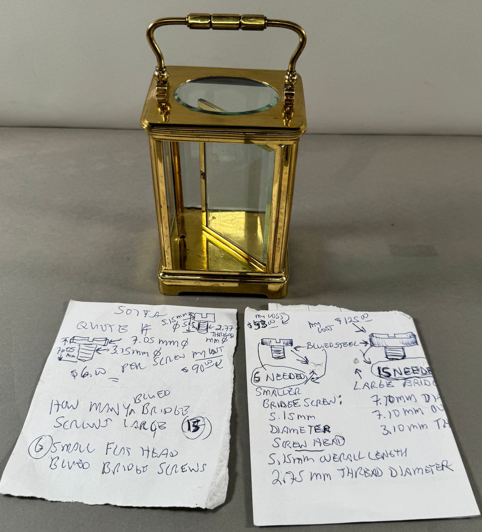 Brass Carriage Clock Case - 2