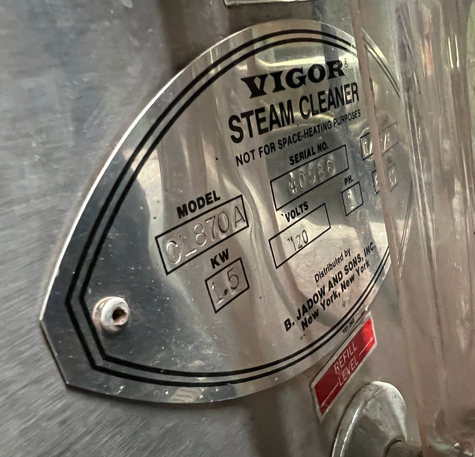 Vigor Steam Cleaner Model C1370A - 3