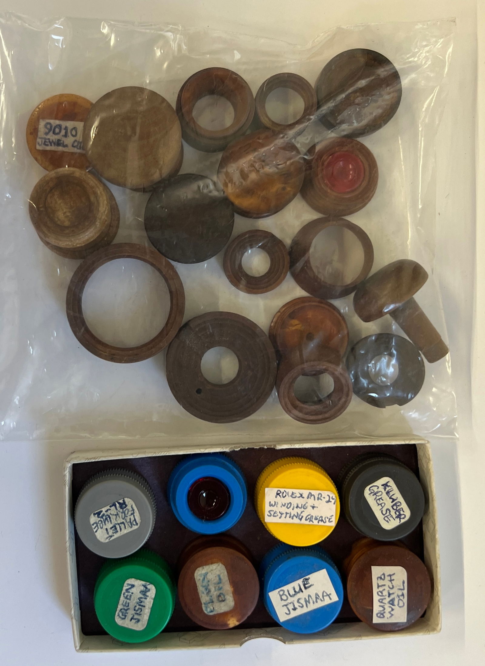 Vintage Watchmaker's Supplies: Wood Forms & Lubricants (1 of 3)